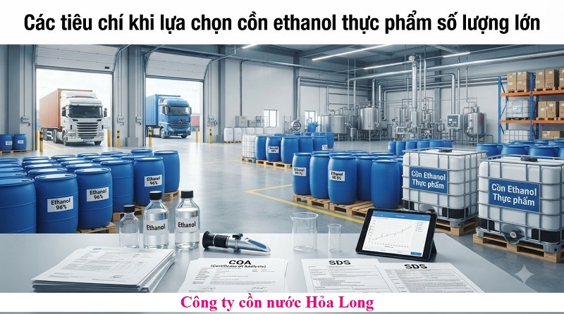 Cồn Ethanol Thực Phẩm Số Lượng Lớn – Giải Pháp Nguyên Liệu Ổn Định Cho Doanh Nghiệp
